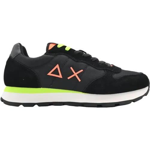 Nylon Sneakers Tom Fluo , male, Sizes: 9 UK - Sun68 - Modalova