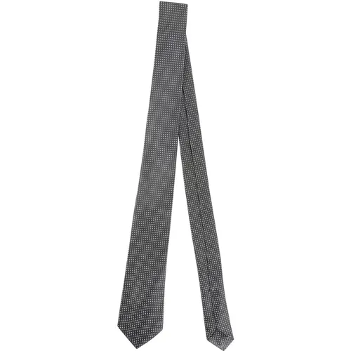 Grey Silk Tie for Men , male, Sizes: ONE SIZE - Petronius 1926 - Modalova