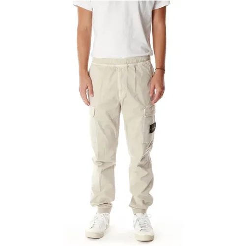 Straight Trousers, male, , Size: W29 Tapered Fit Cargo Pants - Stone Island - Modalova