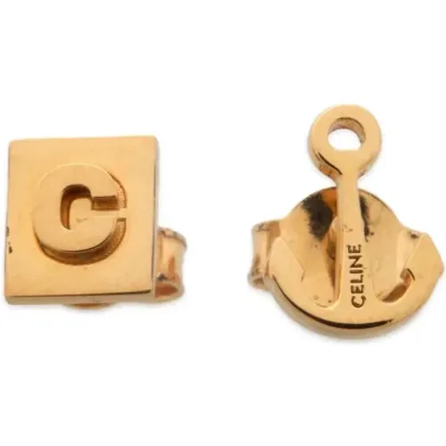 Pre-owned Jewellery, female, , Size: ONE SIZE Pre-owned Metal earrings - Celine Vintage - Modalova