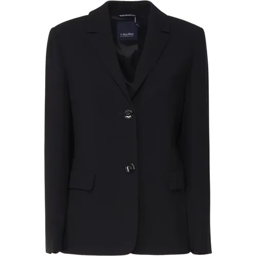 Blazers, female, , Size: 2XS Single-Breasted Jacket with Double Button - Max Mara - Modalova