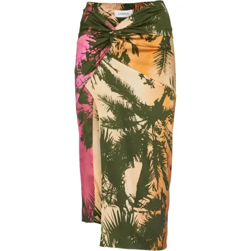 Palm Long Skirt , female, Sizes: XS, S - Laneus - Modalova
