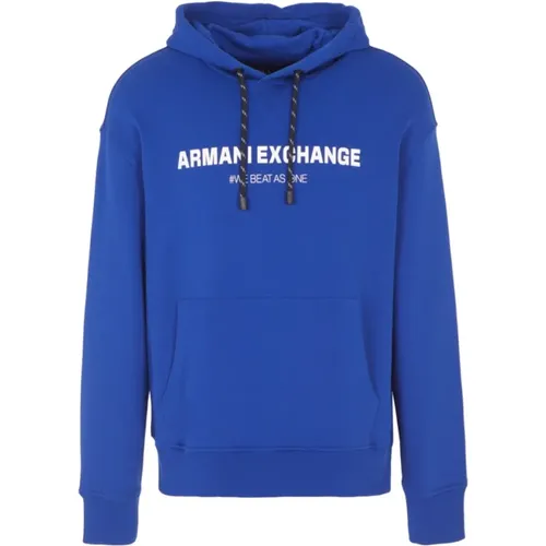 Hoodies, male, , Size: M Hooded Sweatshirt Aw23 - Armani Exchange - Modalova