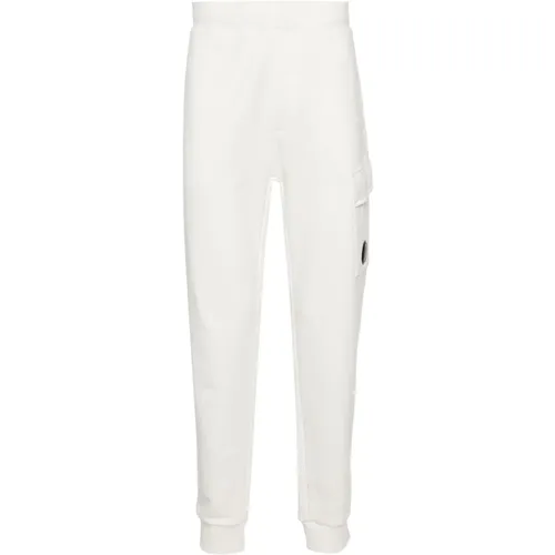 Sweatpants, male, , Size: S Cotton Track Pants with Lens Detail - C.P. Company - Modalova