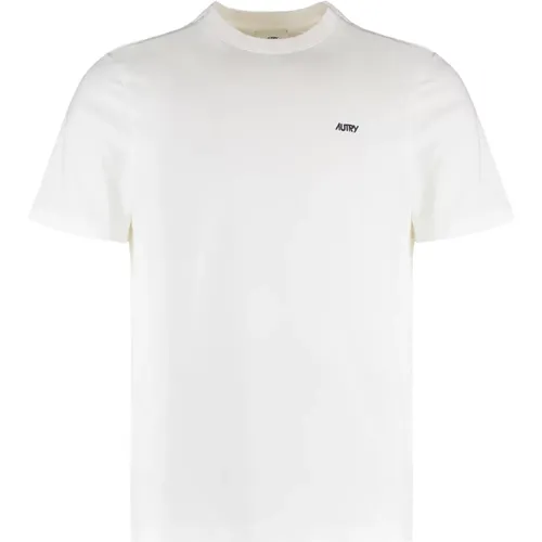 T-Shirts, male, , Size: S Embroidered Logo Tee - Autry - Modalova