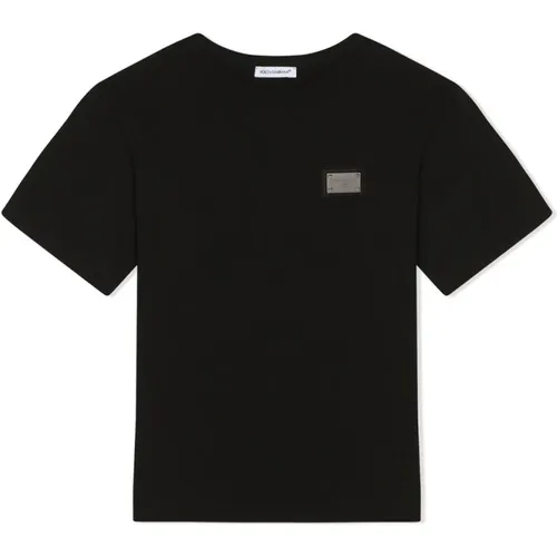 Schwarzes T-Shirt,Optisches Weißes T-Shirt - Dolce & Gabbana - Modalova