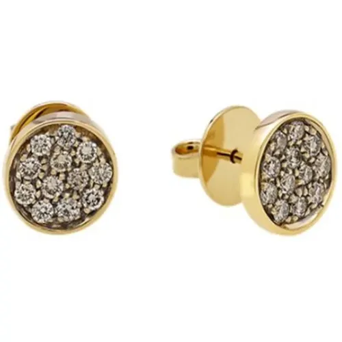Kt Rose Gold and Diamond Earrings , female, Sizes: ONE SIZE - Chantecler - Modalova