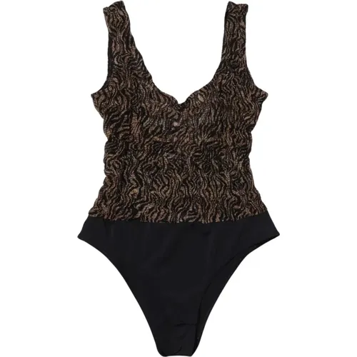 Body, female, , Size: M Zebra Print Mesh Top - Nanushka - Modalova