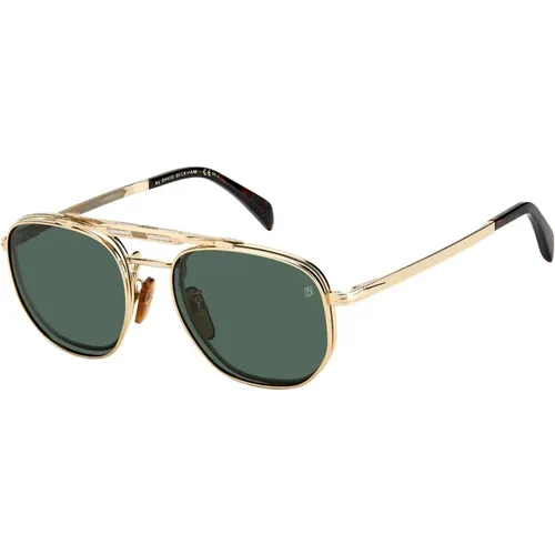 Gold Havana/Grün Clip-On Sonnenbrille,Gold Schwarz/Grau Clip-On Sonnenbrille - Eyewear by David Beckham - Modalova