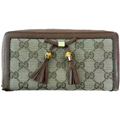 Pre-owned Wallets, female, , Size: ONE SIZE Pre-owned Canvas wallets - Gucci Vintage - Modalova