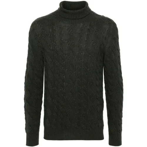 Turtlenecks, male, , Size: M Chunky Cable Knit Sweater - Tagliatore - Modalova