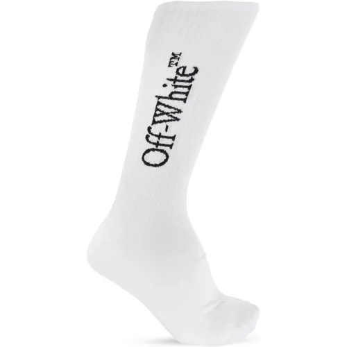 Off , Socken mit Logo , Herren, Größe: M - Off White - Modalova