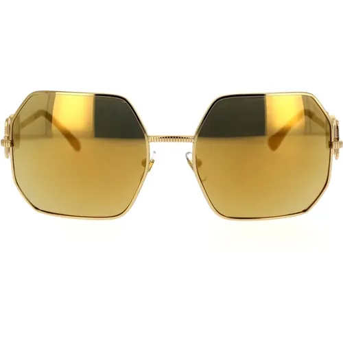 Irregular Metal Sunglasses with Strong Character and Originality , unisex, Sizes: 58 MM - Versace - Modalova