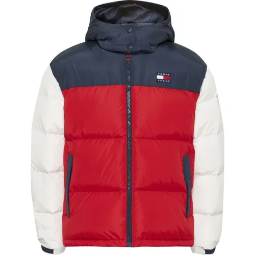 Winter Jackets, male, , Size: XS Hooded Puffer Jacket - Tommy Jeans - Modalova