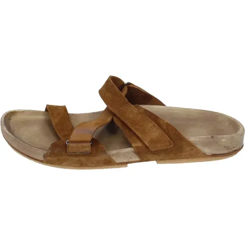 Flat Sandals, male, , Size: 6 US Suede Men's Sandals 2Gs458-K0B - Moma - Modalova