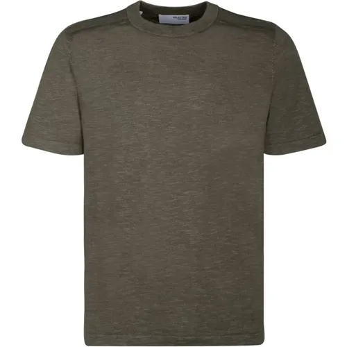 Vetiver T-Shirt with Stitched Details , male, Sizes: L, M - Selected Homme - Modalova