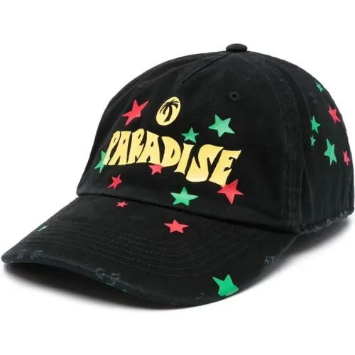 Caps, male, , Size: ONE SIZE Adjustable Strap Cap with Logo - Palm Angels - Modalova