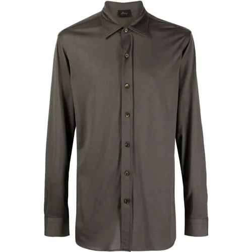 Long sleeve shirt , male, Sizes: XL, 2XL - Brioni - Modalova