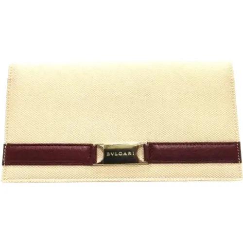 Pre-owned Wallets, female, , Size: ONE SIZE Pre-owned Canvas wallets - Bvlgari Vintage - Modalova