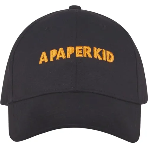 Caps, male, , Size: ONE SIZE Embroidered Baseball Hat - A Paper Kid - Modalova
