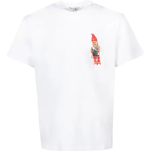 Gnome-print Cotton T-shirt , male, Sizes: M, L, S - JW Anderson - Modalova