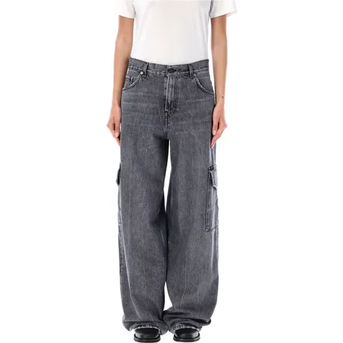 Marble Boyfit Cargo Jeans , female, Sizes: W27, W24, W26 - Haikure - Modalova