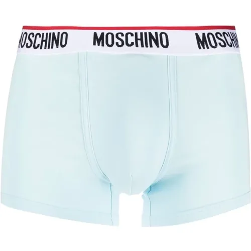 Bottoms, male, , Size: XS Logo-Print Boxers for Modern Men - Moschino - Modalova