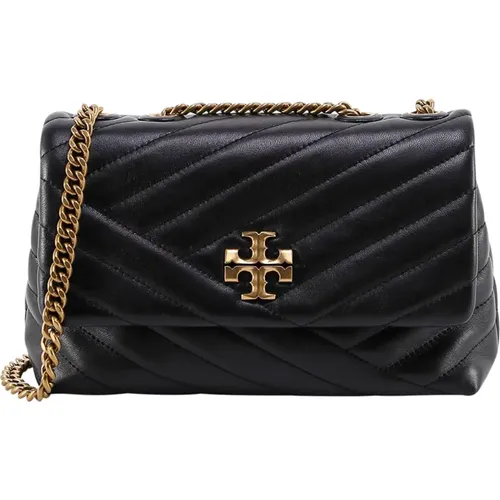 Matelassé Leather Shoulder Bag with Frontal Logo , female, Sizes: ONE SIZE - TORY BURCH - Modalova