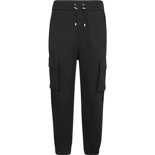 Sweatpants, male, , Size: L Cargo Sweatpants with Elastic Waist - Balmain - Modalova