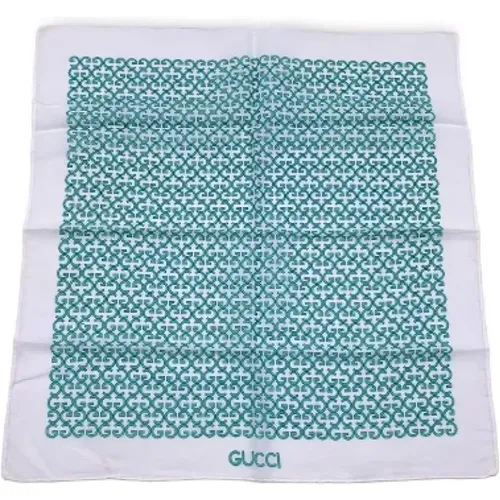 Pre-owned Scarves, female, , Size: ONE SIZE Pre-owned Cotton scarves - Gucci Vintage - Modalova