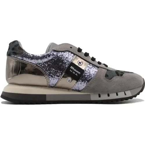Grey Sneakers - Blid220000070 , female, Sizes: 3 UK - Blauer - Modalova