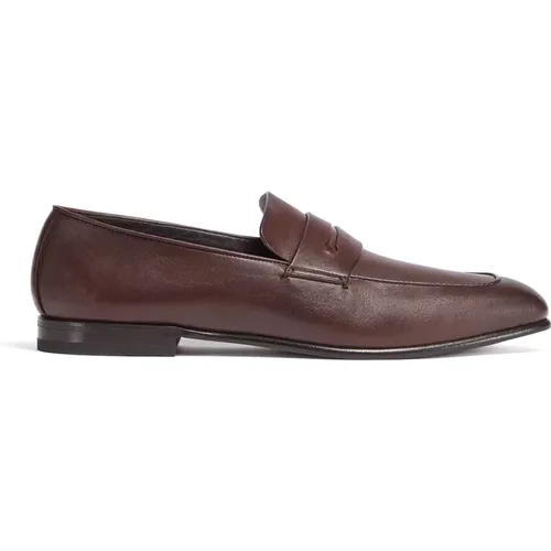 Leather Loafers Classic Style , male, Sizes: 8 UK, 11 UK, 5 UK, 8 1/2 UK, 11 1/2 UK, 6 1/2 UK, 9 UK, 12 UK, 7 1/2 UK, 7 UK, 9 1/2 UK, 6 UK, 5 1/2 UK, - Ermenegildo Zegna - Modalova