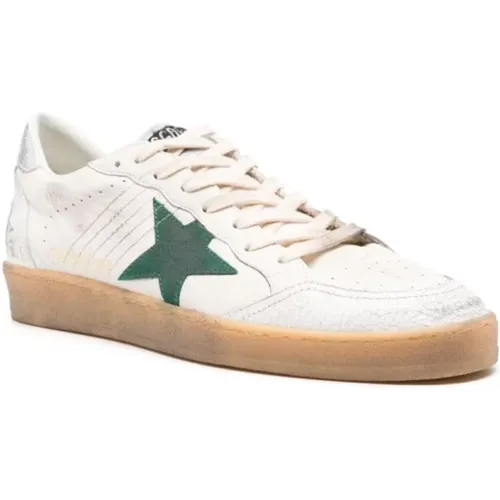 Weiße Grüne Kalbsleder Sneakers , Herren, Größe: 41 EU - Golden Goose - Modalova