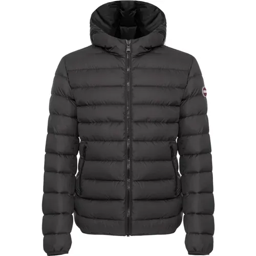 Down Jackets, male, , Size: L Anthracite Winter Coat with Natural Down Padding - Colmar - Modalova