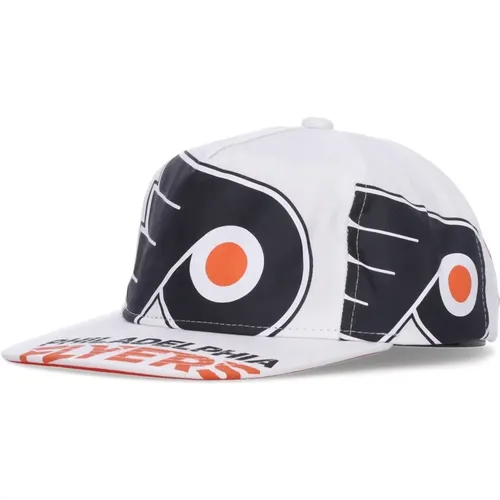 NHL Flat Visor Cap White , unisex, Sizes: ONE SIZE - Mitchell & Ness - Modalova