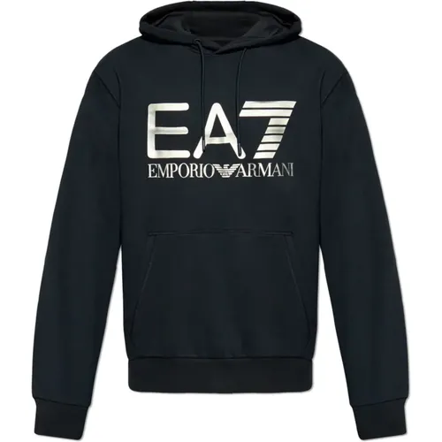 Hoodies, male, , Size: XL Hooded Sweatshirt - Emporio Armani EA7 - Modalova