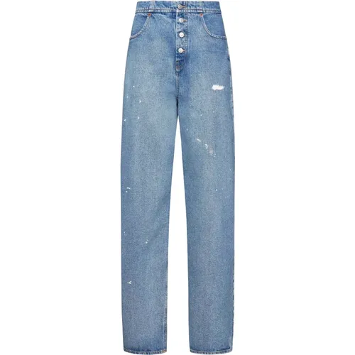 Blaue Jeans mit 5 Taschen , Damen, Größe: W27 - MM6 Maison Margiela - Modalova
