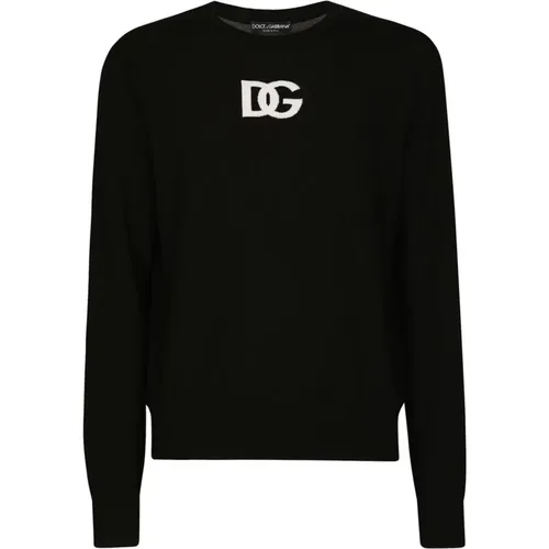 Logo Knit Sweater , male, Sizes: 2XL - Dolce & Gabbana - Modalova