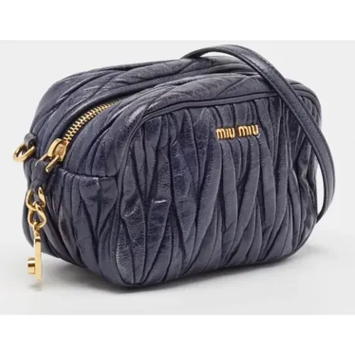 Pre-owned Cross Body Bags, female, , Size: ONE SIZE Pre-owned Leather shoulder-bags - Miu Miu Pre-owned - Modalova