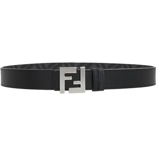 Leather Reversible Belt Ss22 , male, Sizes: 100 CM - Fendi - Modalova