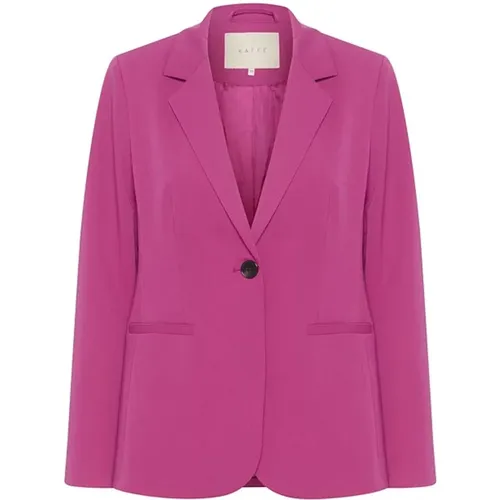 Festival Fuchsia Blazer Jacke , Damen, Größe: L - Kaffe - Modalova