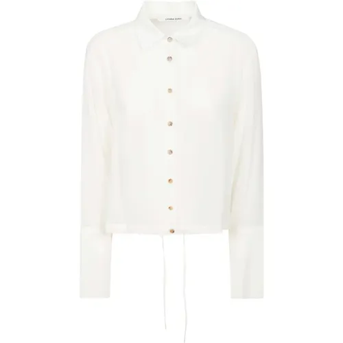 Collared Shirt with Golden Buttons , female, Sizes: M - Liviana Conti - Modalova