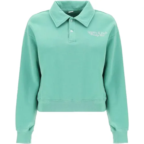 Country Club Polo Sweatshirt , Damen, Größe: M - Sporty & Rich - Modalova