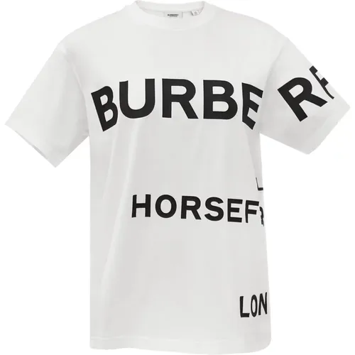 Signature-Print T-Shirt , Herren, Größe: XS - Burberry - Modalova