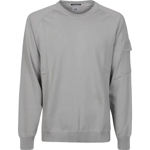 Drizzle Grey Stretch Pocket Sweater , male, Sizes: S, L, M - C.P. Company - Modalova