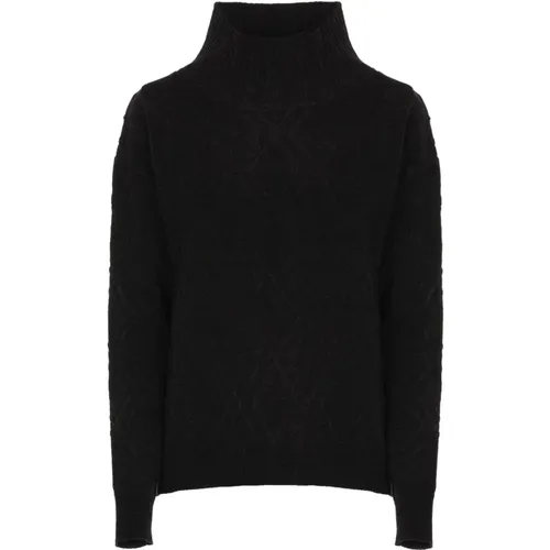 Geometrisches Muster Samt Pullover Frau , Damen, Größe: S - RRD - Modalova