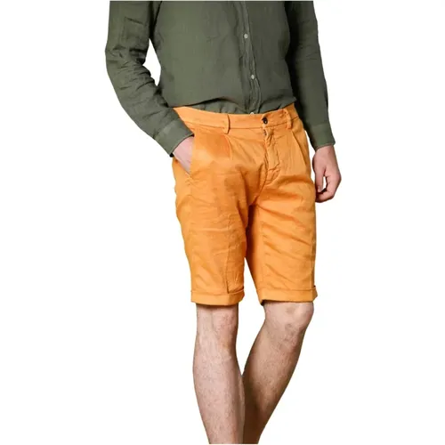 Carrot Fit Linen-Cotton Chino Bermuda Shorts , male, Sizes: S, 2XL, XS, M - Mason's - Modalova