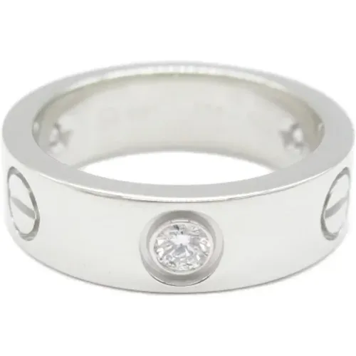 Pre-owned Jewellery, female, , Size: ONE SIZE Pre-owned White Gold rings - Cartier Vintage - Modalova