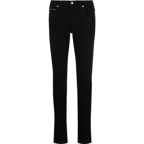 Luxuriöse Schwarze Gerades Jeans , Damen, Größe: 2XS - Dolce & Gabbana - Modalova