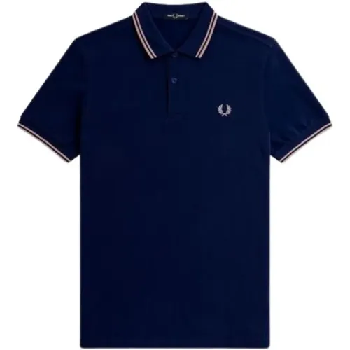 Slim Fit Twin Tipped Polo in Blau Pink - Fred Perry - Modalova